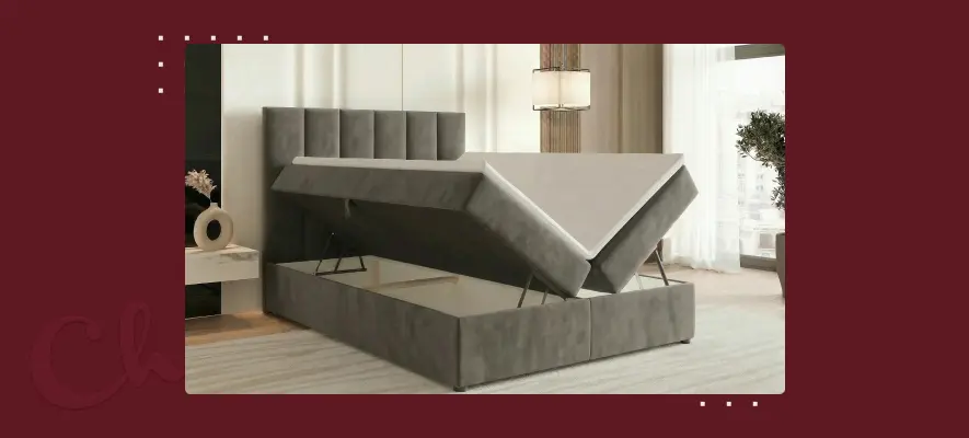 Boxspringbett Matratze mit Topper und 7-Zonen-Komfort im Schlafzimmer